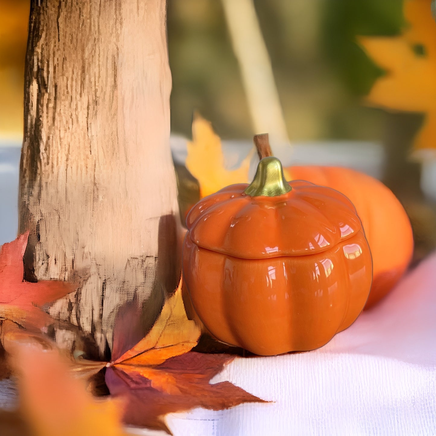 Pumpkin Glass Jar