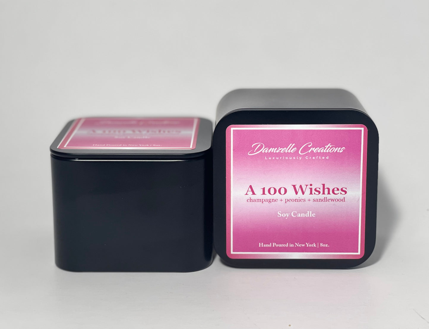 ST- Square Tin - A 100 Wishes - 2-wick candle