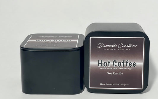 ST- Square Tin - Hot Coffee 2-Wick Candle